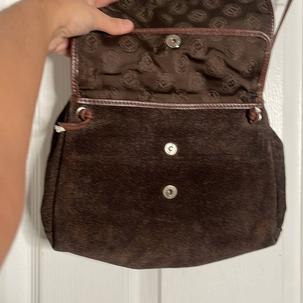 Vintage Fendi suede & leather crossbody handbag - Picture 4 of 8